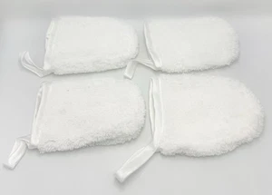 Facial Scrub Exfoliator Mitts Deep Exfoliating Cloth Gloves (4 Pieces) - Picture 1 of 2