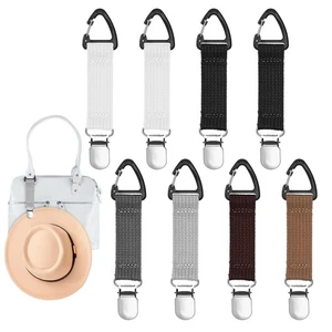 8 Stück Leder Hut Clip für Gepäck Handtasche Rucksack Reise Accessoire - Bild 1 von 8