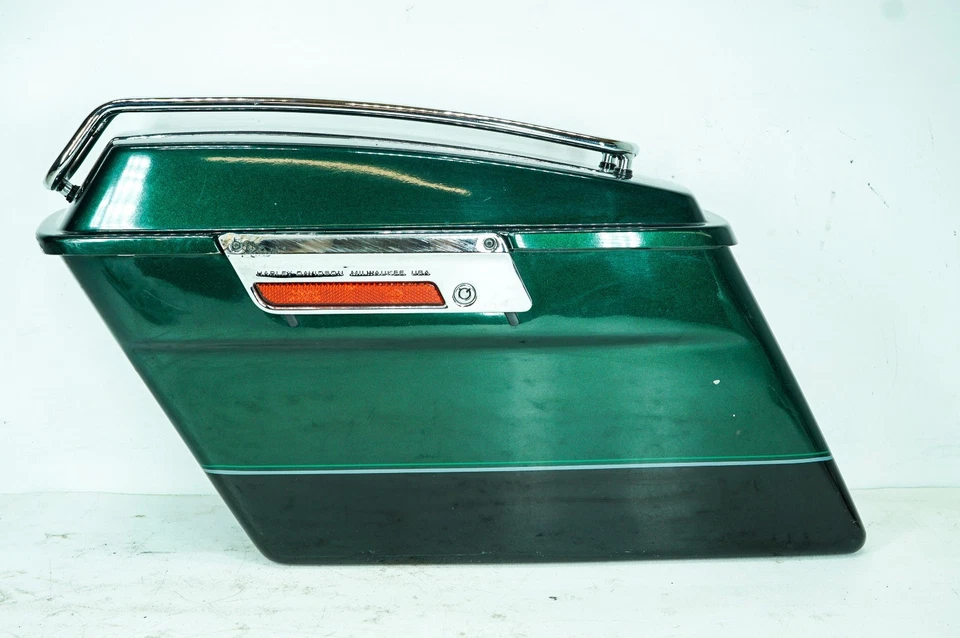 Harley Electra Classic Touring 97 izquierda 1 alforja equipaje rayada sin llave 1373 Foto 1 de 4