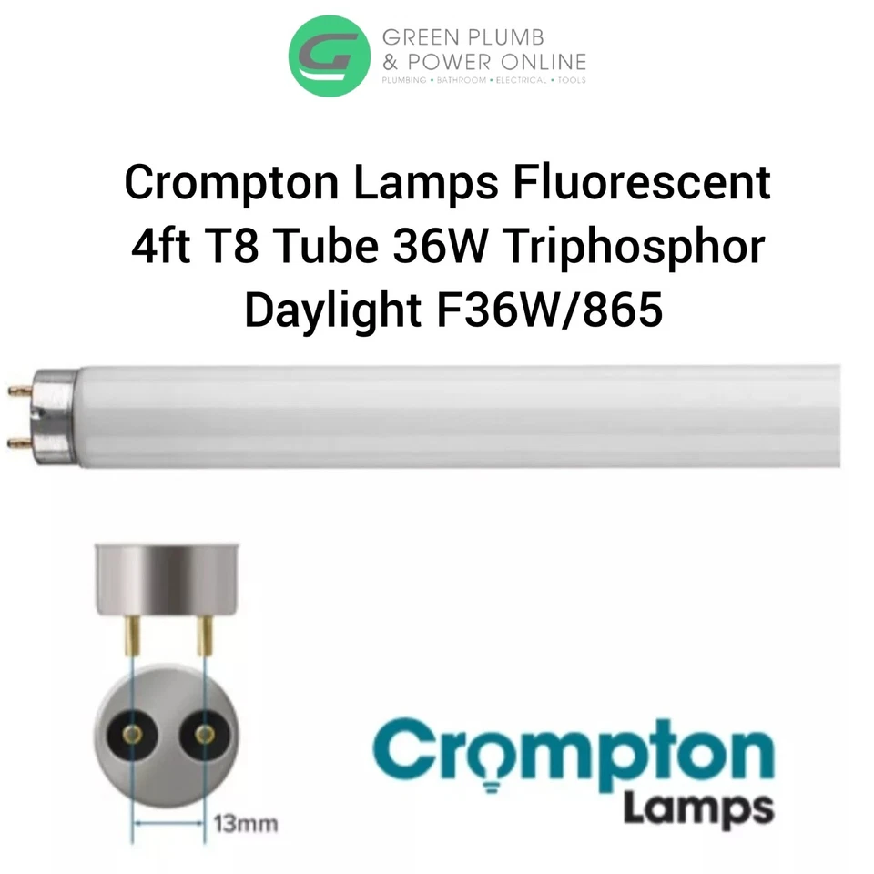 4 Foot Fluorescent Tube 1200mm Triphosphor 36 Watt T8 Lamp Daylight White 6500K - Image 1 of 1