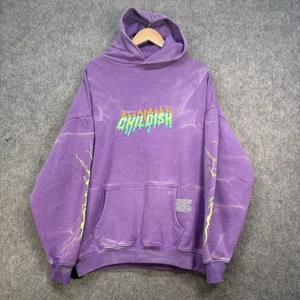 Childish Hoodie Herren Gr. UK L lila grün Blitzschläge raubt Motors TGF - Bild 1 von 15