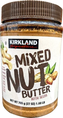 Kirkland Signature Mixed Nut Butter W/ Pumpkin Chia Seeds 27 Oz Jar EXP 03/2026 - Image 1 of 4