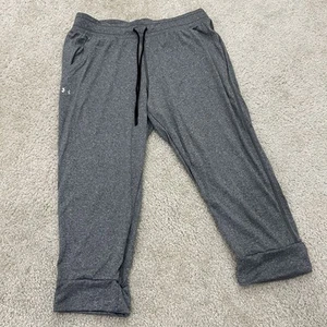 Under Armour Women’s Cropped Capri Pants Size Large Loose Heat Gear Drawstring - Picture 1 of 12