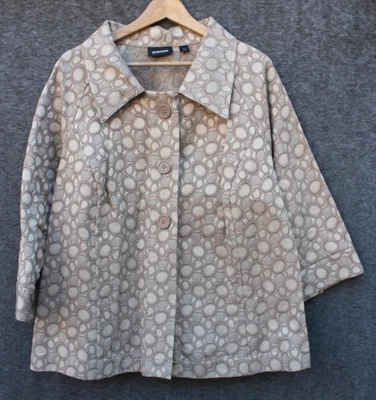 Abrigo Chaqueta Avenue Tapestry Brocado Beige Carrera Mujer Talla 18/20 Trendy Geo Foto 1 de 4