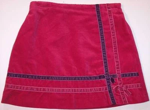 NEW Charter Club Girl's Red (Dk. Fuchsia) Velvet Christmas Holiday Skirt, 6X - Picture 1 of 3