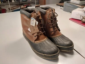 Genuine Duck Boots Leather Work Boots Mens Size 13 - Picture 1 of 8