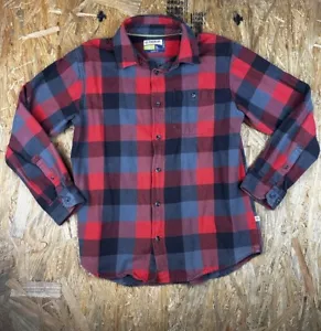 Magellan Outdoor Red Plaid Flannel Adventure Gear Mag Shield Men’s M Loose Fit - Picture 1 of 7