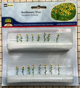 JTT Scenery Products HO Scale Sunflowers (16 Pieces) # 32506 - Picture 1 of 2