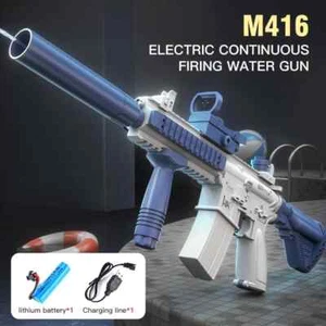 M416 Water Gun Electric Pistol Shooting Toy Full Automatic Summer Shoot Beach - Picture 1 of 3