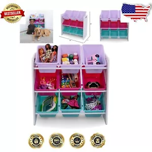 Chic Toy Storage Organizer with 9 Bins - Perfect for Playrooms and Classrooms - Picture 1 of 11