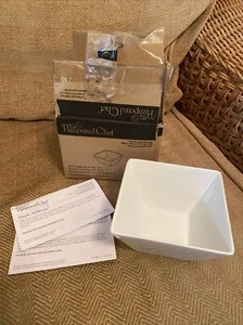 Pampered Chef kleine eckige Schüssel 2er Set weiß 3078 NEU nur für Bilder geöffnet - Bild 1 von 3