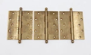 Set of Vintage Classic 6 x 5 in. Brass Butt Door Hinges - Picture 1 of 8