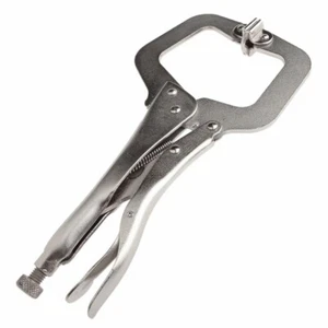 10-1/2" LOCKING C CLAMP WITH JAW PADS - Picture 1 of 3