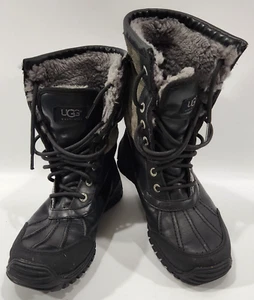 Stivali da neve UGG Adirondack II donna neri taglia 7 pelle montone impermeabili - Foto 1 di 14
