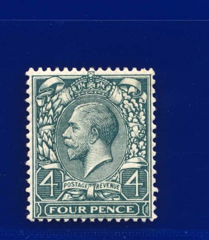 1913 SG379 4d Grey-Green N23(1) Mint 90% Gum Cat £15 egsc Cover