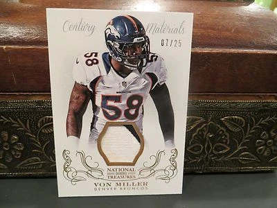 National Treasures Century Materials Prime Jersey Broncos Von Miller 07/25  2013 - Image 1 of 4