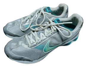 Nike Shox Zip Diamond Flex Size 9 Silver/Teal Sneaker Training (386382-031) - Picture 1 of 9