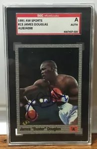 1991 ALL WORLD #13 signed JAMES BUSTER DOUGLAS - Boxing - AUTHENTICATED - Picture 1 of 1