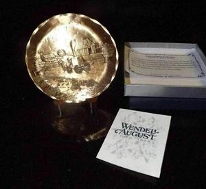 Piatto miniatura bronzo massiccio Wendell August da collezione serie Amish Coming Home - Foto 1 di 7