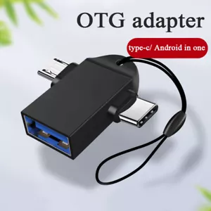 4PCS 2 in1 OTG USB 3.0 Femmina A 3.1 Tipo C & Micro-B Adattatore Convertitore - Picture 1 of 15