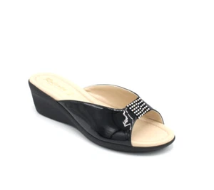 Roberta pantofole eleganti con brillantini da da donna in pelle ciabatte sandali - Imagen 1 de 6