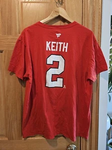 NHL Duncan Keith Chicago Blackhawks Jersey T-Shirt Adult Reebok Size XL - Picture 1 of 3