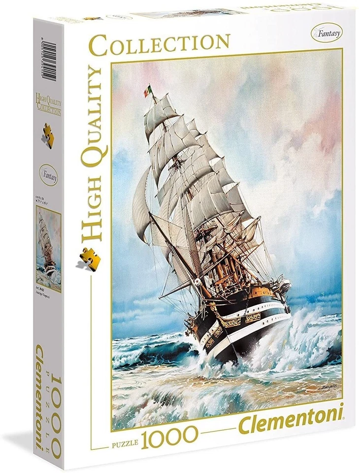 Clementoni Puzzle 39415 - Amerigo Vespucci (1000 Parti) Puzzle Nave Dipinto