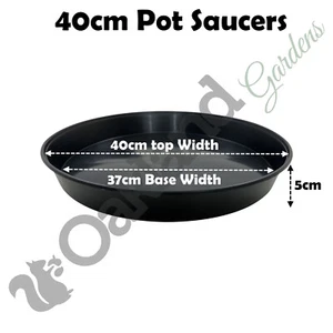 40cm Plant Pot Saucers Round Deep Strong Plastic Base Water Drip Tray Saucer - Picture 1 of 4