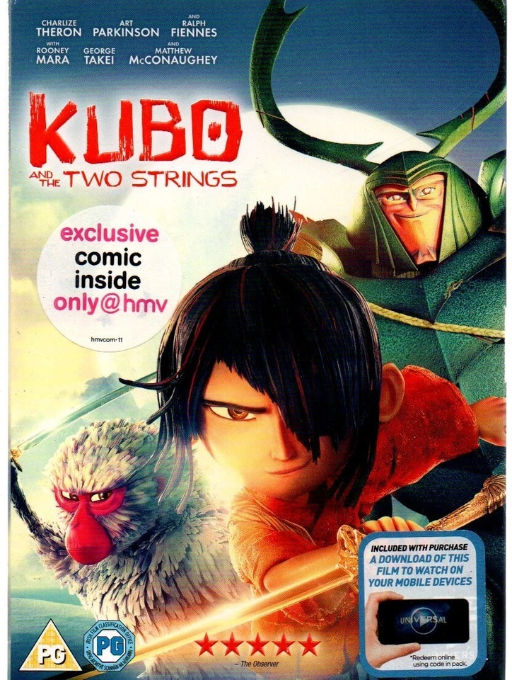Kubo And The Two Strings (UK DVD with slipcase & bonus comic) - Image 1 of 1