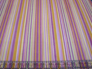 Tela de algodón de 3 yardas - Benartex estampados diarios rayas rosa amarillo lima - Imagen 1 de 1