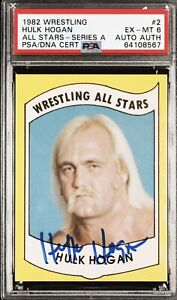 1982 Wrestling All-Stars Series A #2 Hulk Hogan Signed  PSA 6