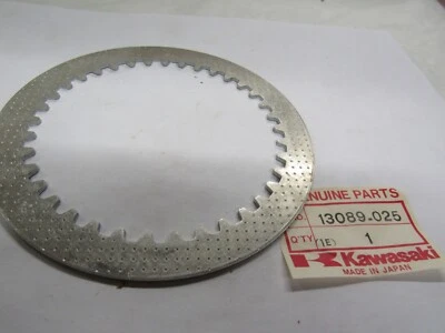 Kawasaki NOS NEW 13089-025 Steel Clutch Plate KX KDX KX420 KX250 KDX450 KDX420 - Image 1 of 2