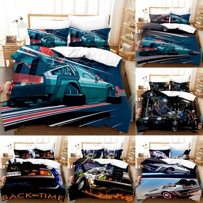 Ensemble de literie Retour vers le futur 3 pièces housse de couette housse de couette douce taies d'oreiller - Photo 1/4