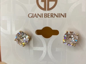 Giani Bernini Ohrstecker 1/4“ 18k Gold/S.Silber Zirkonia - Neu mit Etikett - Bild 1 von 7