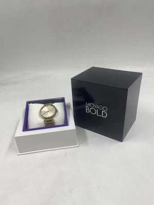 Movado Bold Womens Horizon Watch Pale Gold Stainless Steel Swiss Quartz - Image 1 of 4