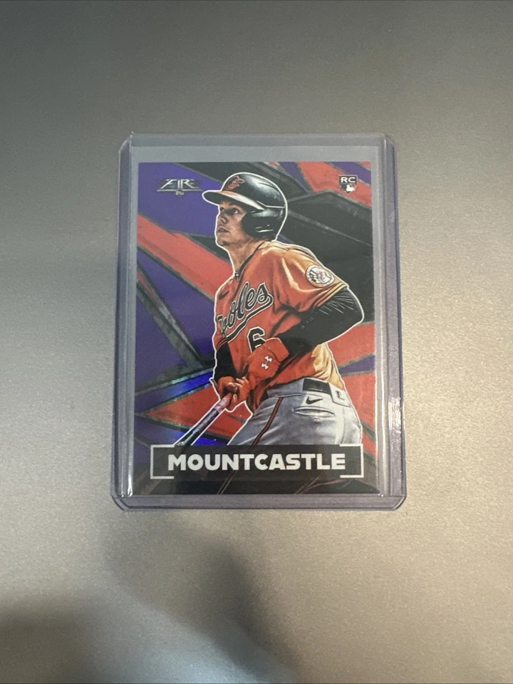 RYAN MOUNTCASTLE 2021 Topps Fire #96 Purple Rookie RC #82/99 Baltimore Orioles - Image 1 of 3