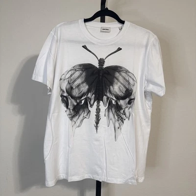 Новый с Ярлыками Diesel Aikos бабочка череп печать футболка - MED - Изображение 1 из 4