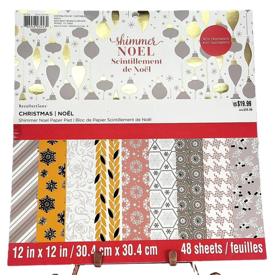 Recollections Christmas Noel SHIMMER NOEL 48 Sheets 12 x 12 Cardstock Paper - Image 1 of 1