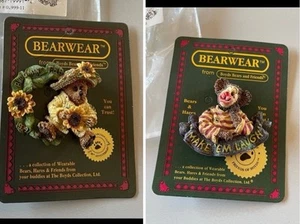 Boyds Bears Bearwear Clown Anstecknadel & Sonnenblume Anstecknadel Brosche Set - Bild 1 von 7