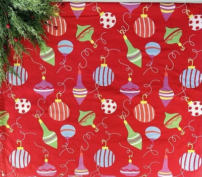 "Mantel retro de Navidad estilo años 50 adornos rectangular 58x98"" mezcla de algodón" Foto 1 de 4