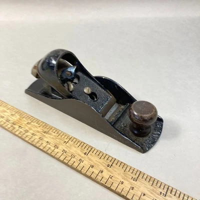 Vintage Stanley Block Plane 7" Long 1 5/8" Cutter USA - Image 1 of 4