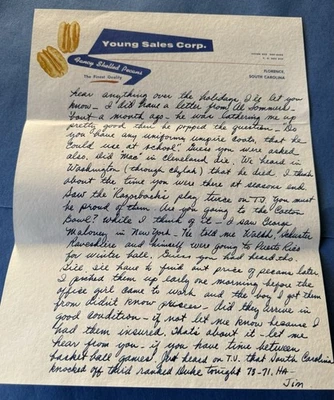 1965 Jim Odom Signed Envelope Letter to Bill Valentine MLB Umpire Baseball Auto - Image 1 of 4