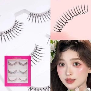 Natural U-Shaped Fake Eyelashes Plastic Stem Sharp Black Stem Artificial Lashes - Bild 1 von 15