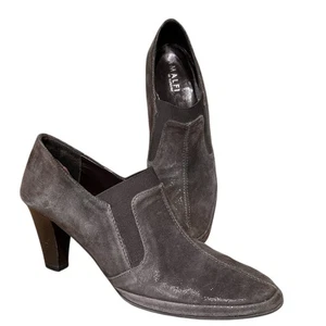 AMALFI by Rangoni Womens Bootie Heels Brown Microsuede Stretch 9.5M Italy - Picture 1 of 10