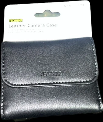 Technika Leather Camera Case, Black Compact Camera Case with Belt Loop - Image 1 of 4