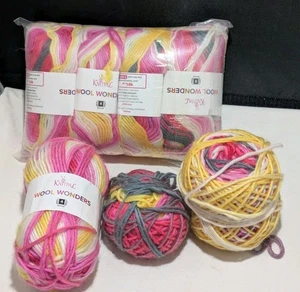 6 Wool Wonders Wool Yarn Aran/Heavy #4 Medium Worsted Weight Fresh Roses - Picture 1 of 7