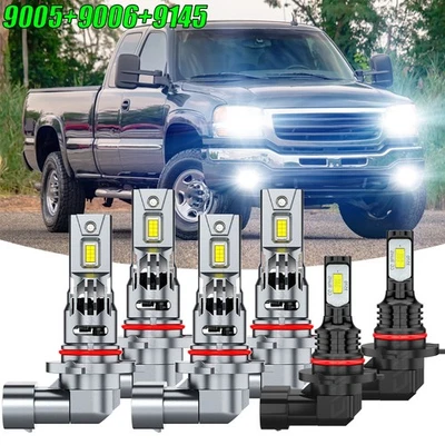 Faros LED + luces antiniebla bombillas para GMC Sierra 1500 2500 HD 2003 2004 2005 2006 Foto 1 de 4