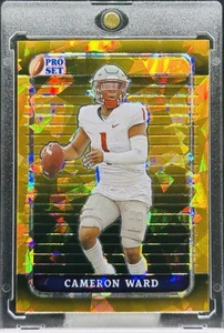 1/1 Cam Ward GOLD ICE 2023 Leaf Pro Set Crystal Pre-Production Proof 1/1 Cameron - Picture 1 of 2