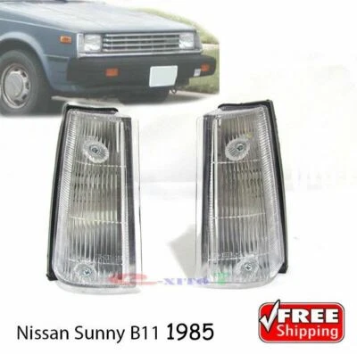 New Corner indicator Lamp Lights LH+RH For Nissan Sunny Trusu B11 Sentra 1985 - Image 1 of 3
