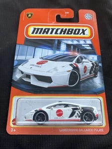 2021 Matchbox 69/100 Lamborghini Gallardo Police WHITE New Near Mint - Picture 1 of 2